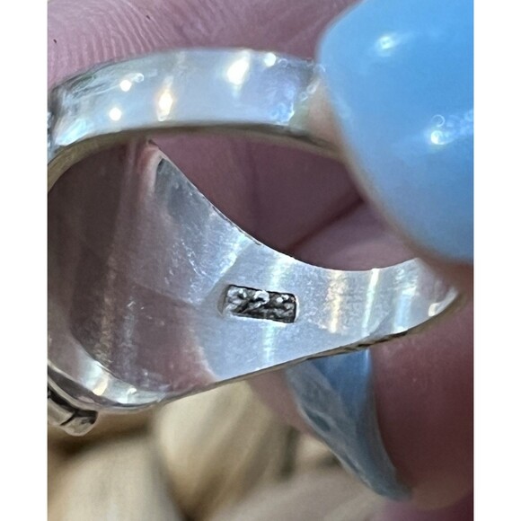 New Peridot Art Deco Sterling Silver Taxco Poison Ring Victorian Goth Sz 8 - Picture 7 of 7